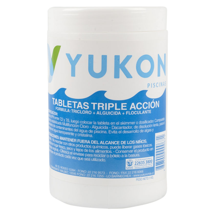 TABLETA CLORO TRIPLE ACCION™ 20 kilos para piscinas.